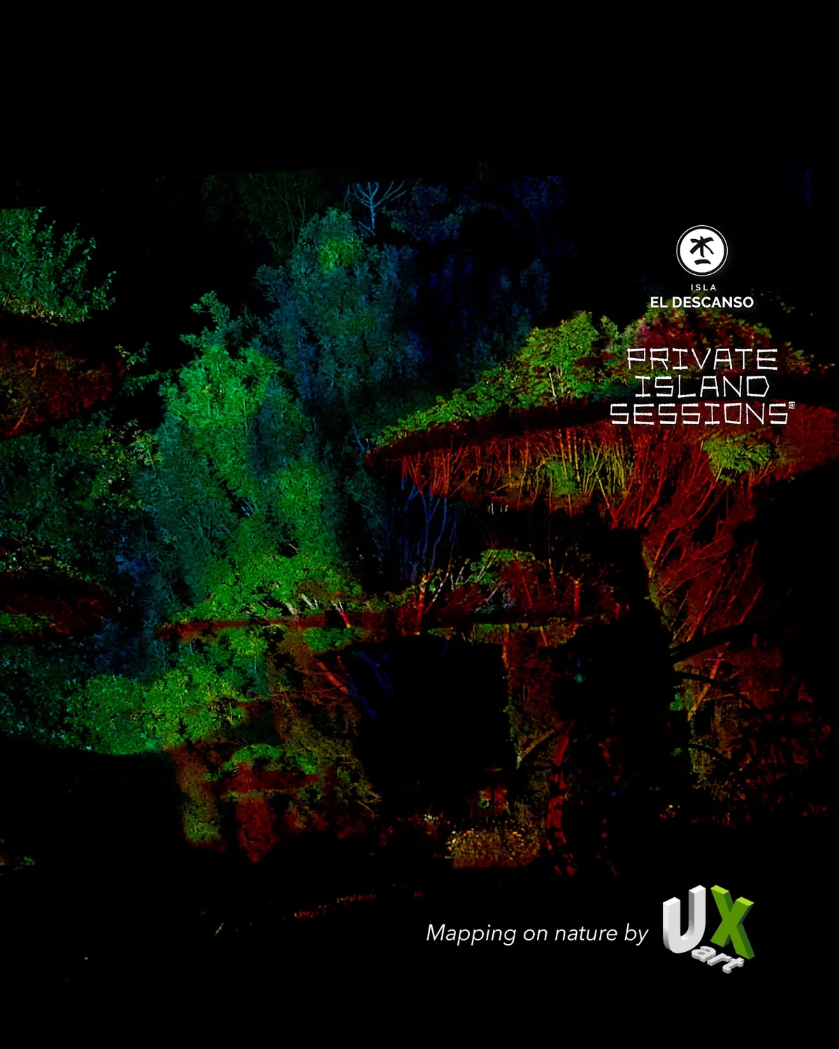 Mapping de colores en el paisaje nocturno